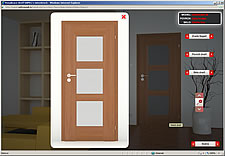 Vizualizace dveří SAPELI - detail dveří